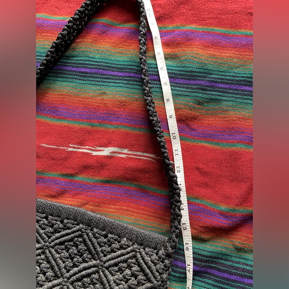 Vintage 1960’s Black Macrame Cord Shoulder Bag Purse! Excellent Condition! - Picture 10 of 10